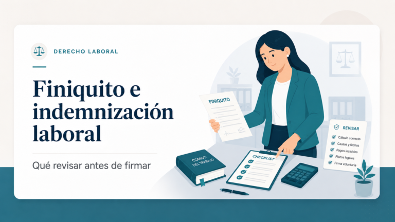 Finiquito e indemnización laboral en Chile: qué revisar antes de firmar
