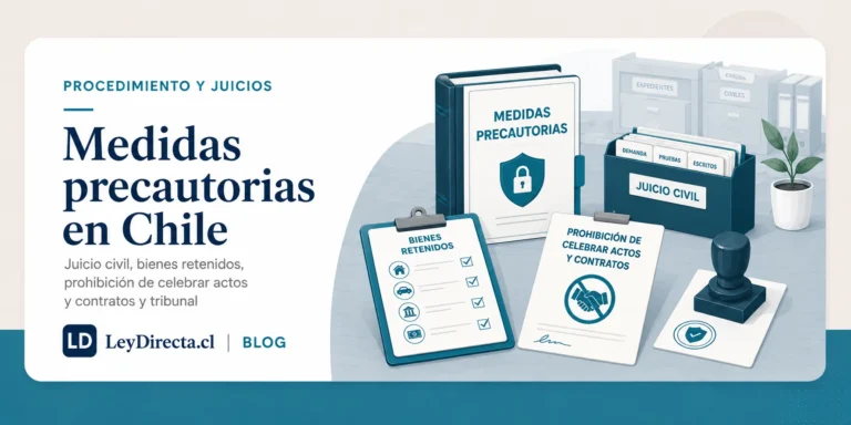 Medidas precautorias en Chile: qué son, cuándo se piden y cómo pueden afectar tus bienes