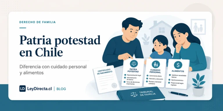 Patria potestad en Chile: diferencia con cuidado personal y alimentos